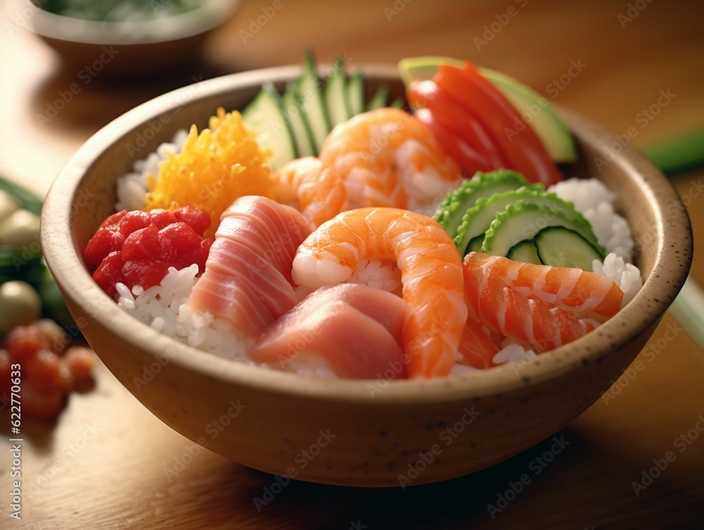 AI generated illustration of a delicious fresh seafood platter on the table AI generated illustration of a delicious fresh seafood platter on the table