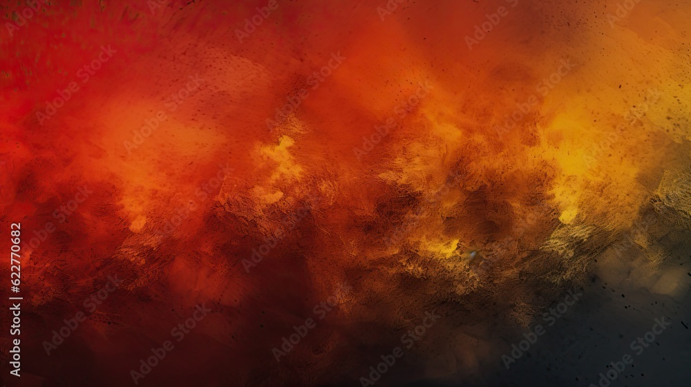 Abstract red and orange blurred background with copy space