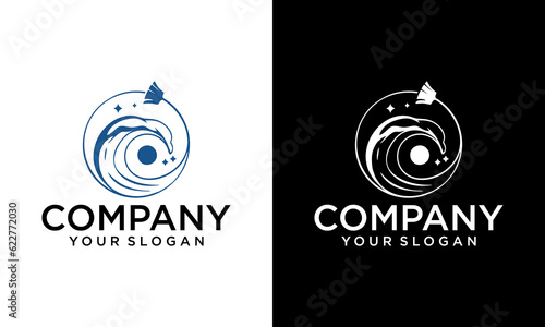 Cleaning broom logo design inspiration