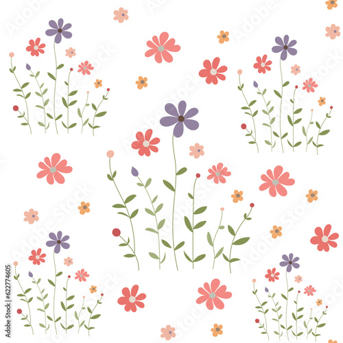 flowers seamless texture vector graphics 