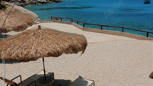Fotografie Enjoy day at beach in Mediterranean
