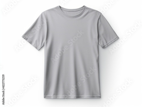 isolated opened gray t-shirt