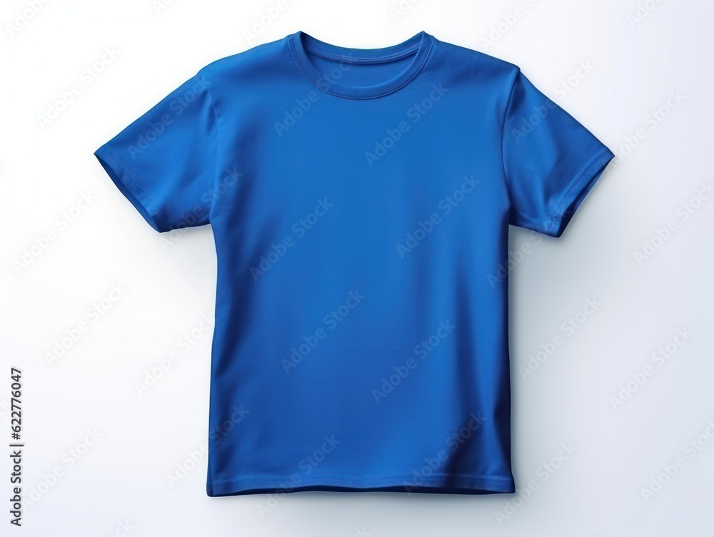 isolated opened blue t-shirt isolated opened blue t-shirt