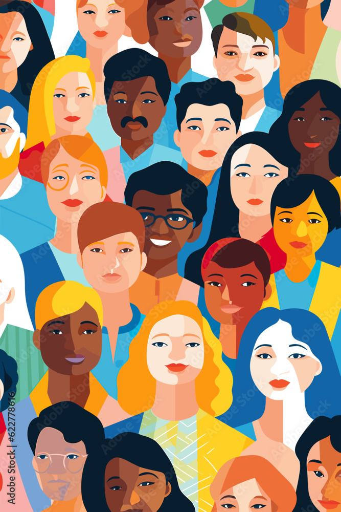 Inclusive group of people illustration. Inclusive group of people illustration.