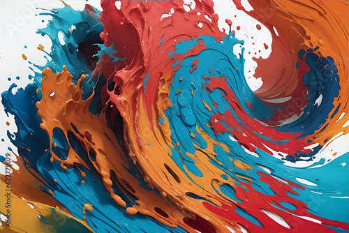 Color splash background. AI generated illustration