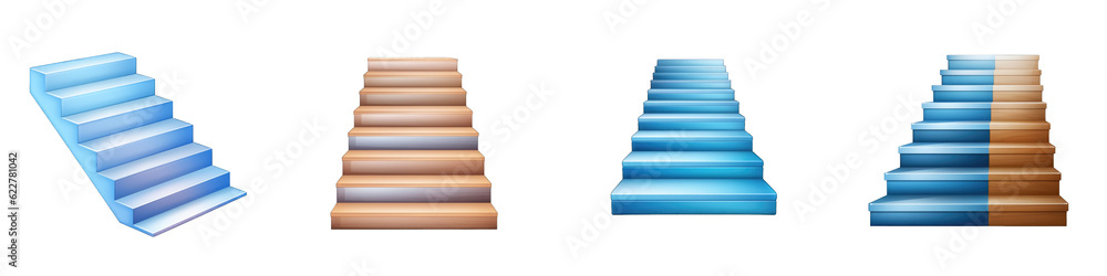 Stairs clipart collection, vector, icons isolated on transparent background Stairs clipart collection, vector, icons isolated on transparent background