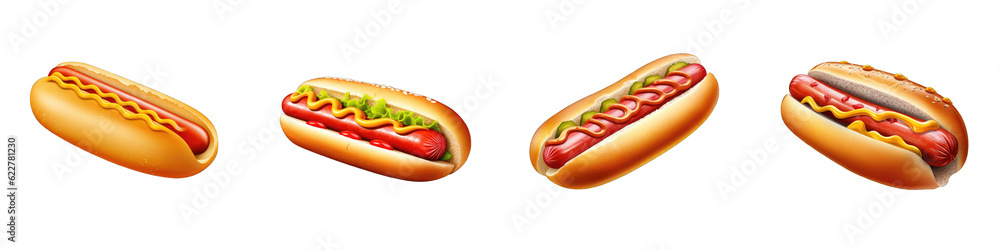 Hotdog clipart collection, vector, icons isolated on transparent background Hotdog clipart collection, vector, icons isolated on transparent background