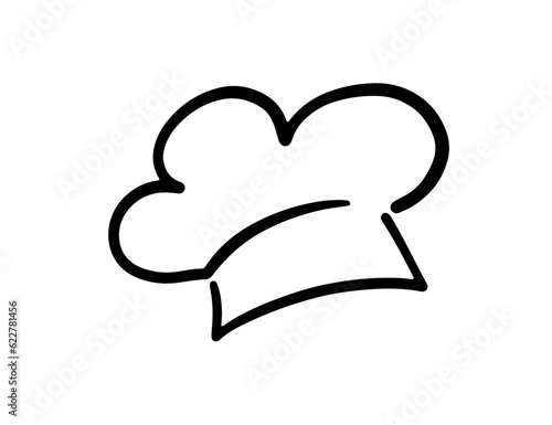 Chef Hat Line Art Drawing Icon Cooking Logo Design