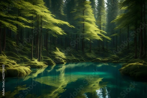 beautiful natural background and landscape Generated Ai