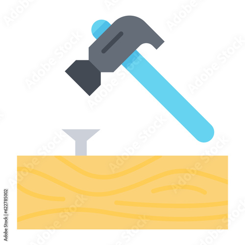 Hammering Flat Icon