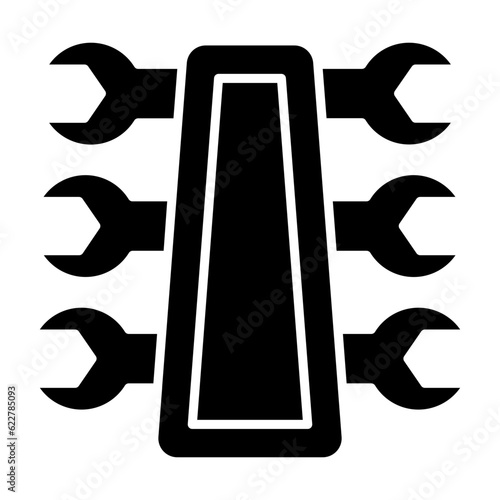 Spanner Glyph Icon