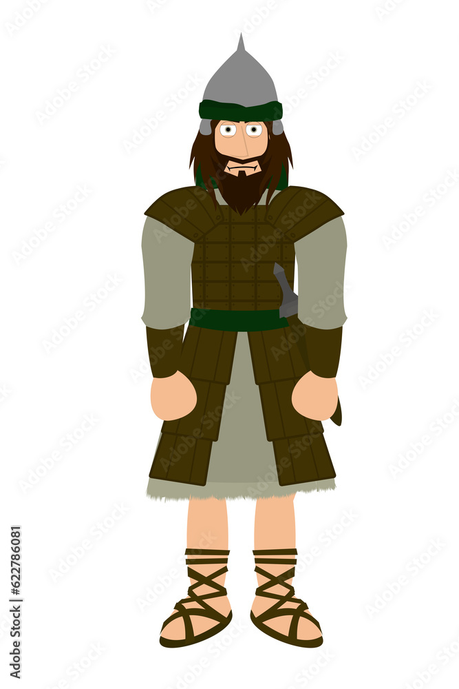 Cartoon Bible Character Jewish Temple Guard Stock Illustration Adobe Stock
