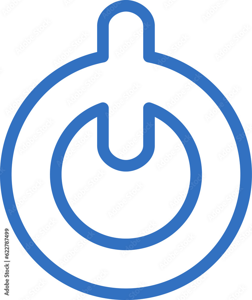 power button icon line design, monoline icons. power button icon line design, monoline icons.