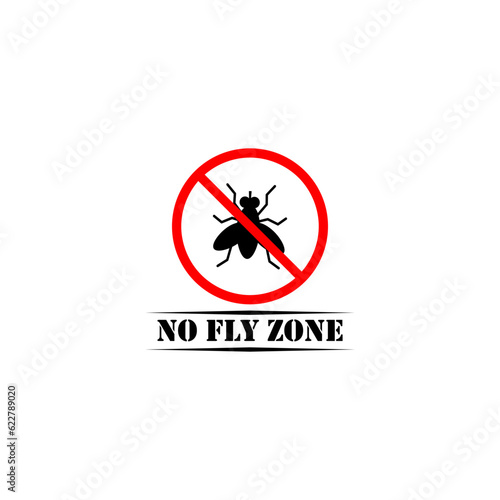 No fly zone icon  isolated on white backgroundt photo