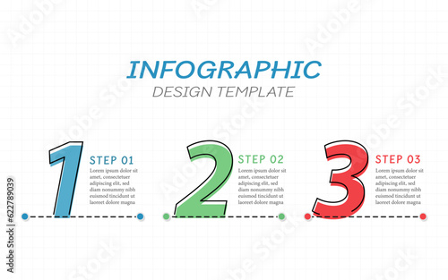 Timeline Creator infographic template. 3 Step timeline journey, calendar Flat simple infographics design template. presentation graph. Business concept with 3 options, vector illustration.