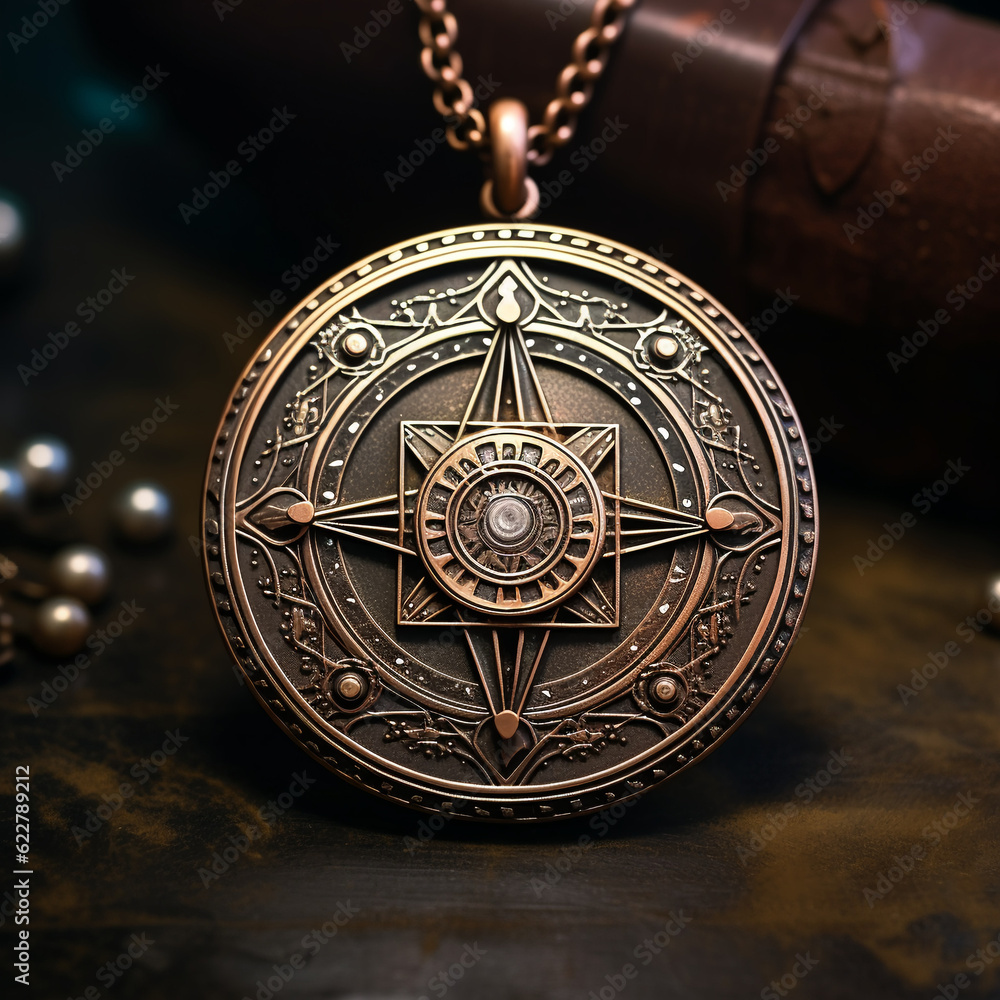 Fototapeta premium esoteric amulet on a chain