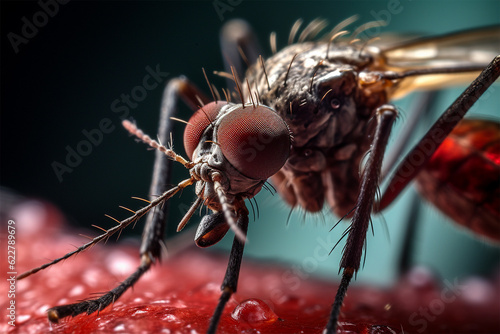 mosquito sucking blood photo
