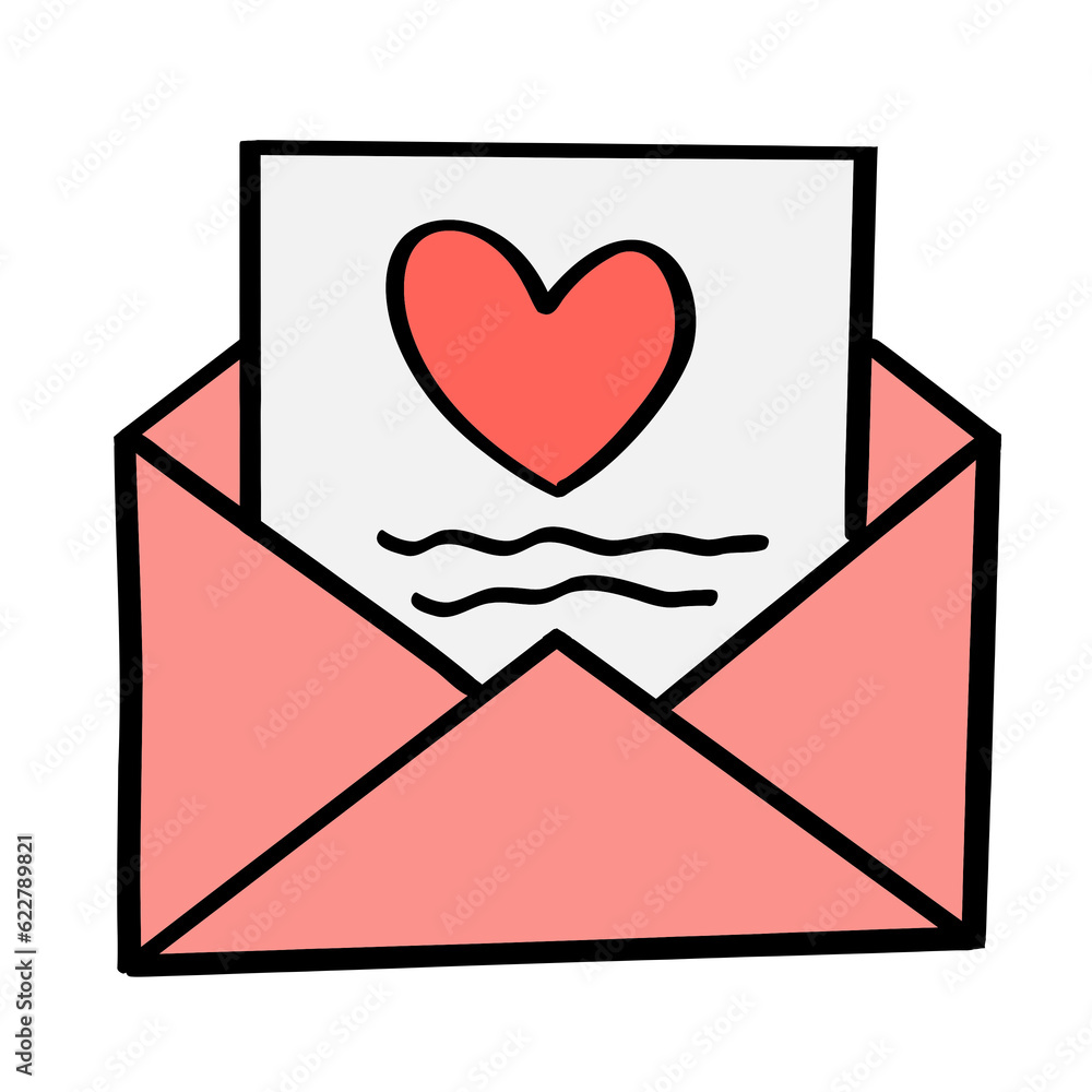 Romantic letter icon. Great for wedding, birthday holiday cards invitations design. Vector illustration Romantic letter icon. Great for wedding, birthday holiday cards invitations design. Vector illustration