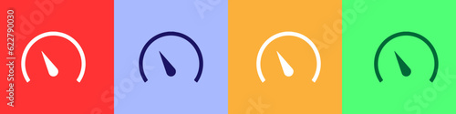 speedometer and temprature icon