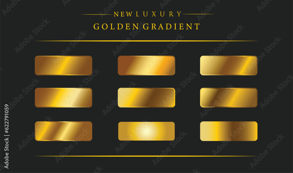 Obraz premium Big set of Luxury Gold Gradients