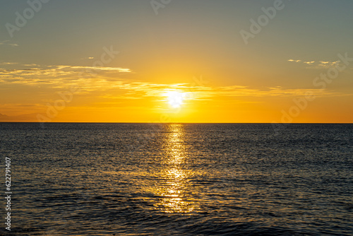 Sunrise over Mediterranean Sea  Costa del Sol  Malaga  Spain
