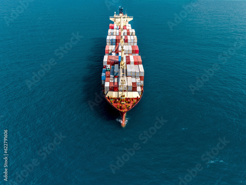 Aerial view of cargo ship. Beirut, Lebanon