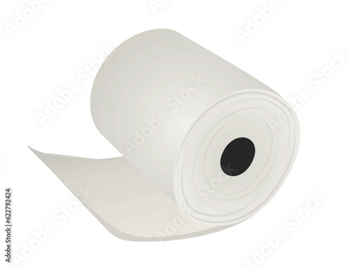 Thermal fiscal paper. vector illustration