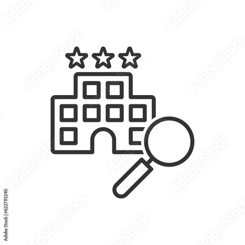 Search Hotel Icon Sign Symbol