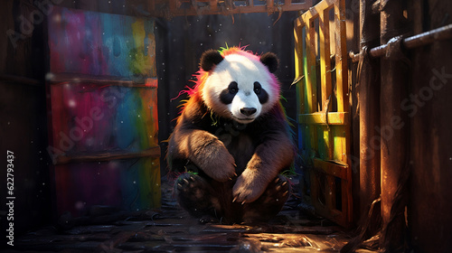 Rainbow Panda in Captivity, Generative Ai