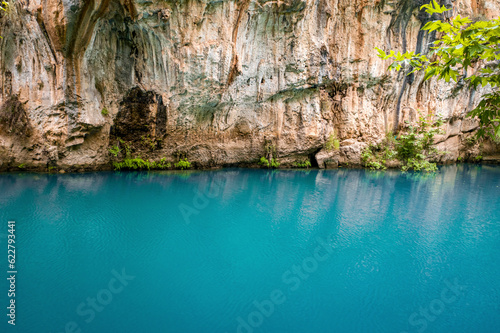 Aerial view of Yahsoush river. Yahshoush, Lebanon photo