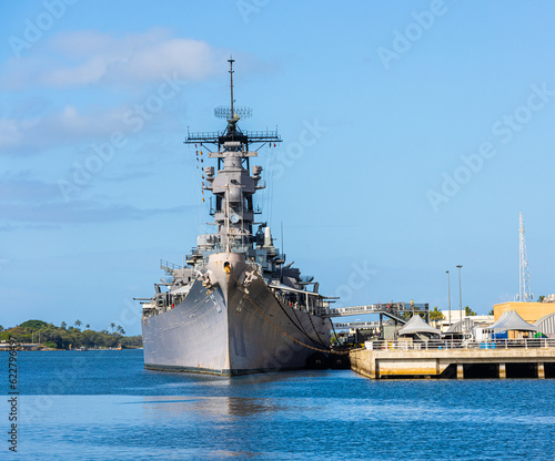 The USS Missouri Memorial on  Pearl Harbor, Oahu, Hawaii, USA photo