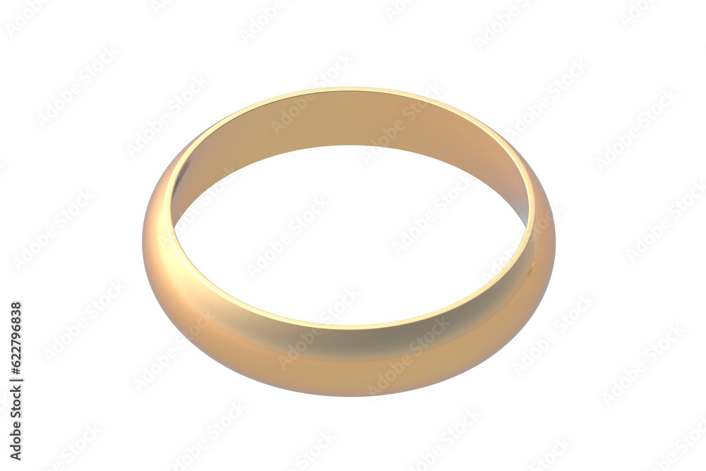 Wedding ring isolated on white background. 3d render Wedding ring isolated on white background. 3d render