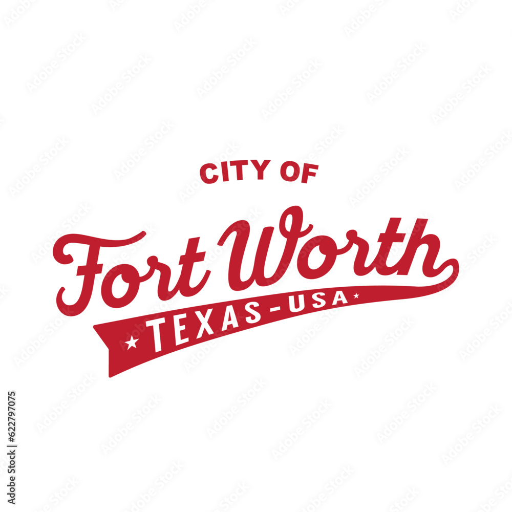 City of Fort Worth lettering design. Fort Worth typography design. Vector and illustration.