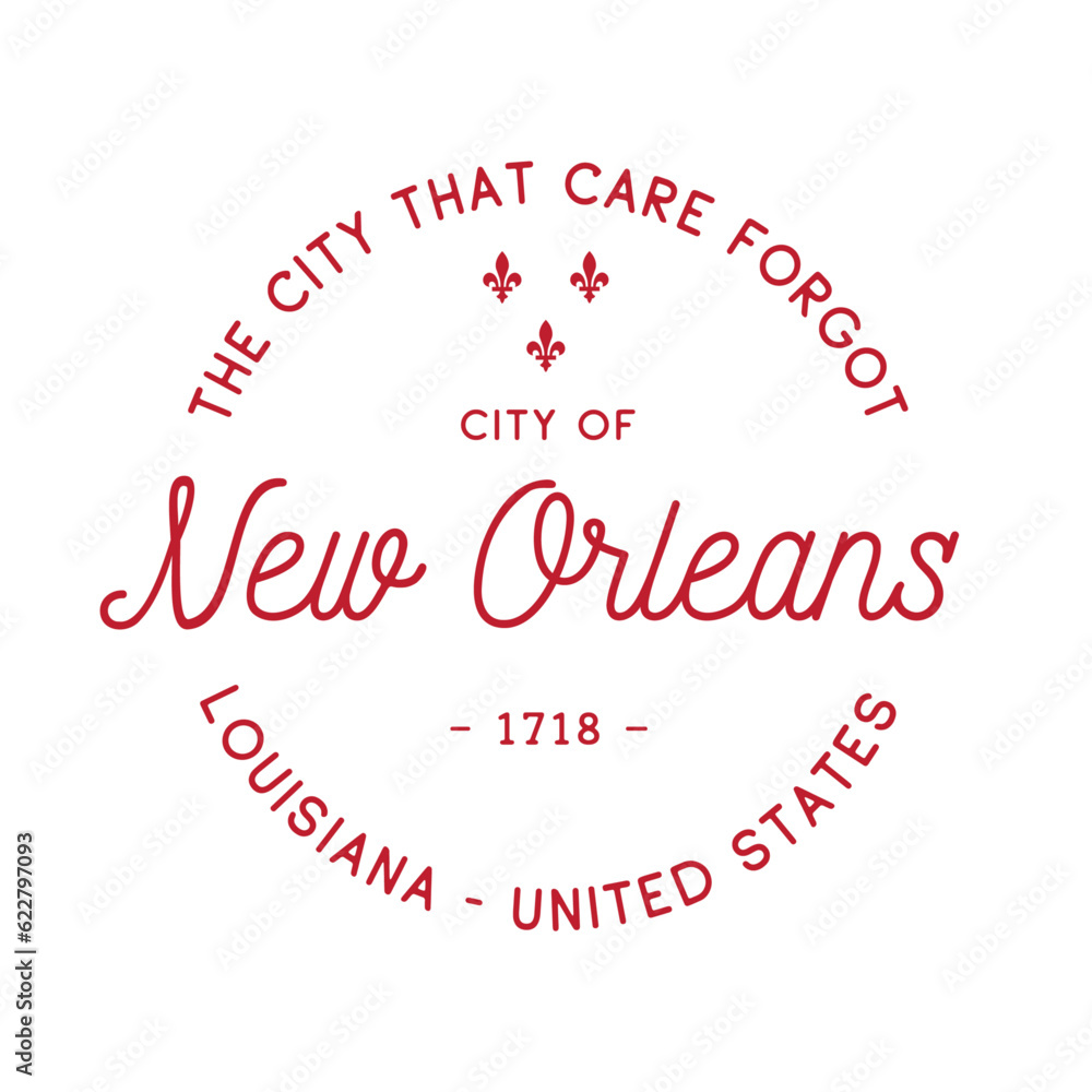 New Orleans, Louisiana Vector design template. New Orleans logotype. Vector and illustration. New Orleans, Louisiana Vector design template. New Orleans logotype. Vector and illustration.