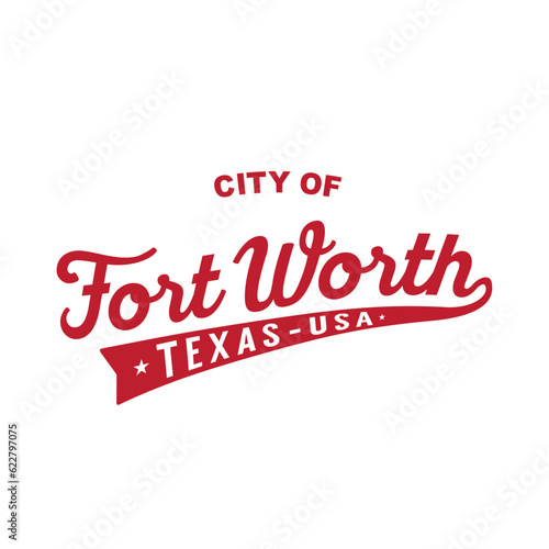 City of Fort Worth lettering design. Fort Worth typography design. Vector and illustration.