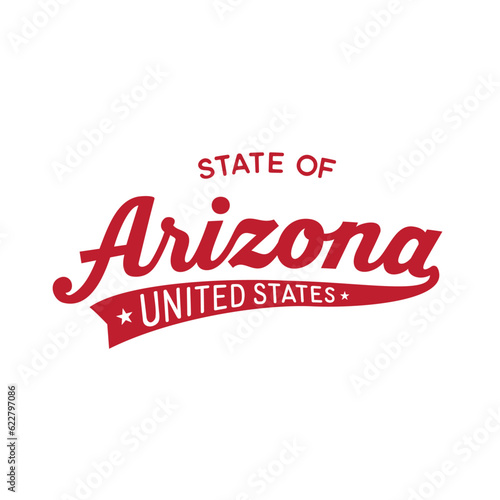 Arizona lettering design. Arizona, United States, typography design. Arizona, text design. Vector and illustration.