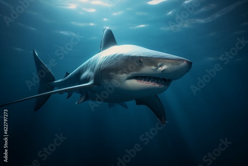 shark under the sea ultra realistic, Generative AI