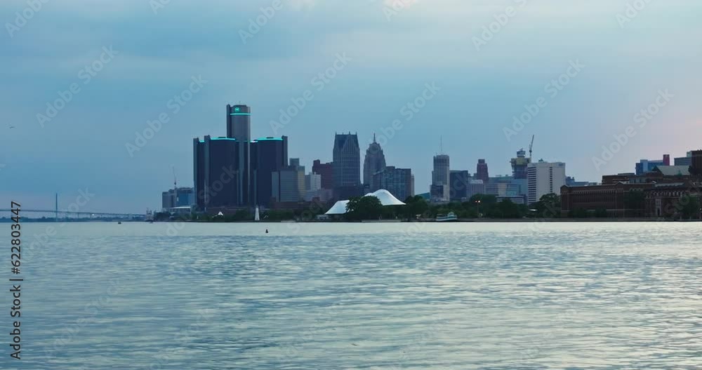 Detroit Michigan Skyline Aerial View Detroit Michigan Skyline Aerial View