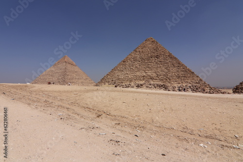 The great pyramid in gza with sphinx UNESCO