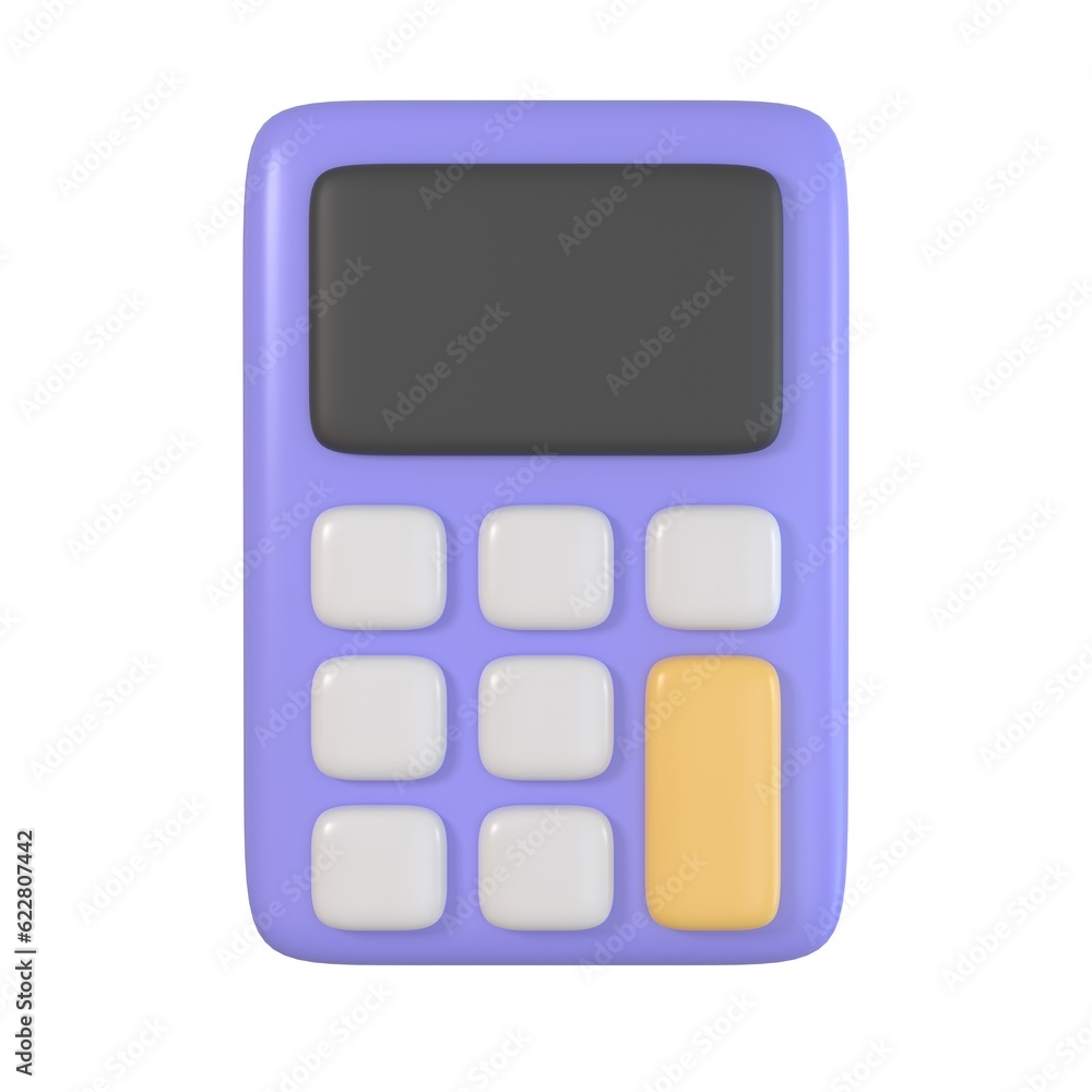 3D calculator icon isolated on white background. Math device. Financial analytics, credit calculations concept. 3D rendering illustration. Minimal cartoon style. 3D calculator icon isolated on white background. Math device. Financial analytics, credit calculations concept. 3D rendering illustration. Minimal cartoon style.