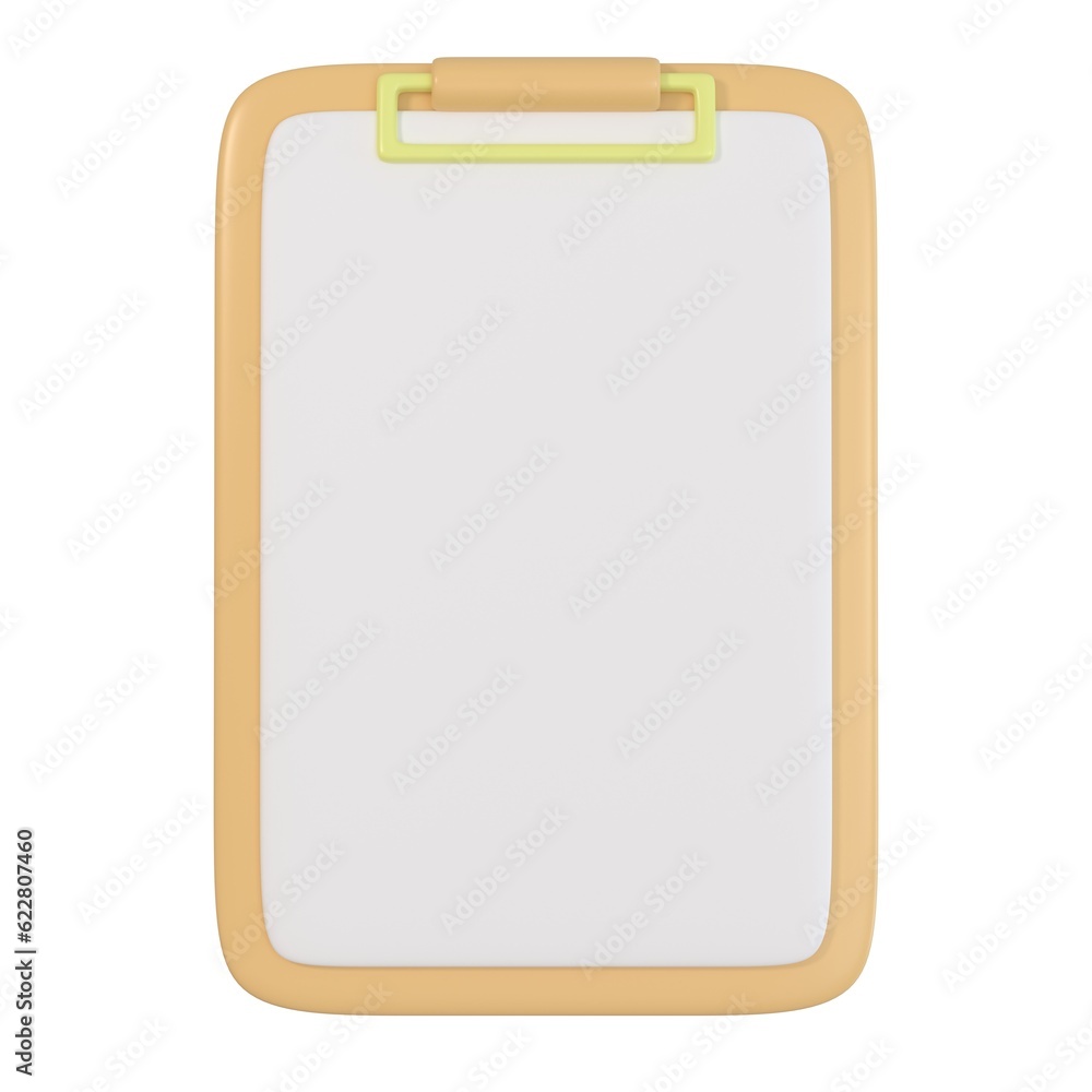 3D clipboard icon isolated on white background. 3D rendering illustration. Minimal cartoon style. 3D clipboard icon isolated on white background. 3D rendering illustration. Minimal cartoon style.