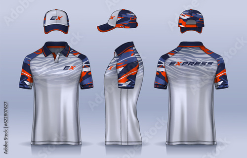 Corporate Work Shirts,t-shirt and cap templates design. uniform for company.	