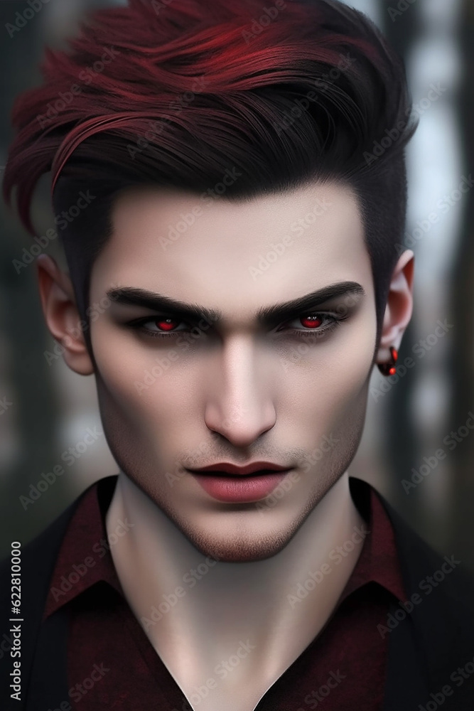 Handsome male face, fantasy and realism style, Generative AI Handsome male face, fantasy and realism style, Generative AI