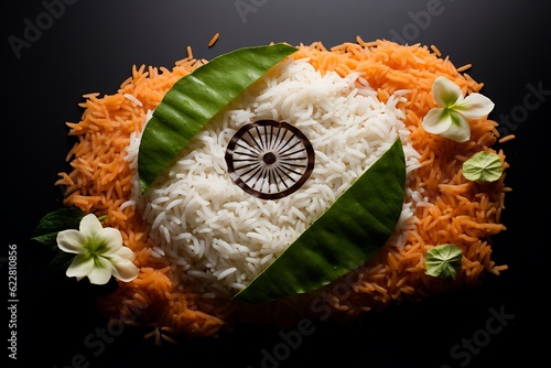 rings with flowers, India independence day ai generated