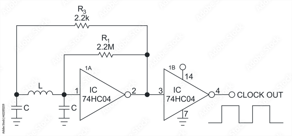 Vector drawing electrical circuit with operational 
amplifier, capacitor 
and resistor. Schematic diagram of electronic device.