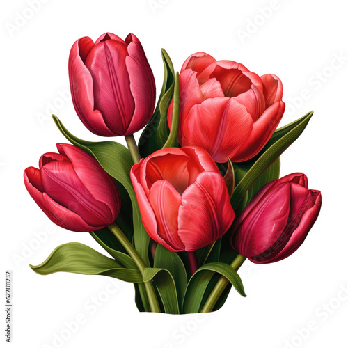 Wallpaper Mural PNG flower tulips isolated transparent background, generative ai Torontodigital.ca