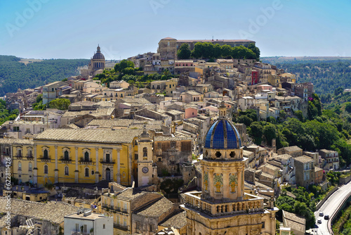 Panoramic view of old italian village of Ragusa Ibla on Sicily