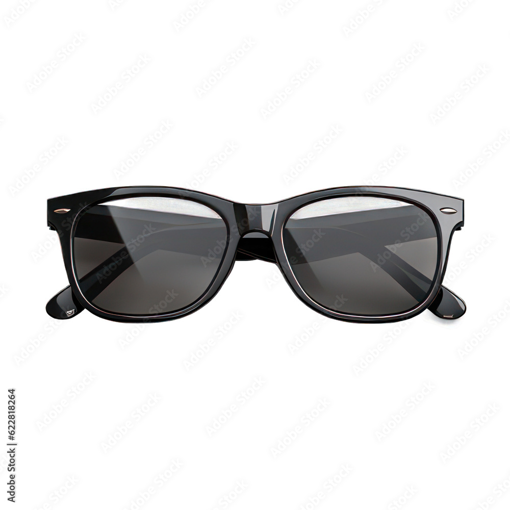 Sunglasses isolated on white created with Generative AI Sunglasses isolated on white created with Generative AI