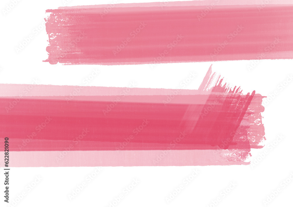 Pink paint streaks on transparent background clipart Stock Illustration