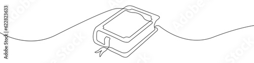 Book vector linear icon. Book one line in one line vector. Linear outline design of Books. Vector illustration.
